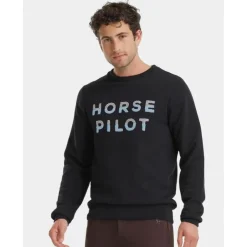 Homme HORSE PILOT SWEATSHIRT TEAM HOMME BLACK
