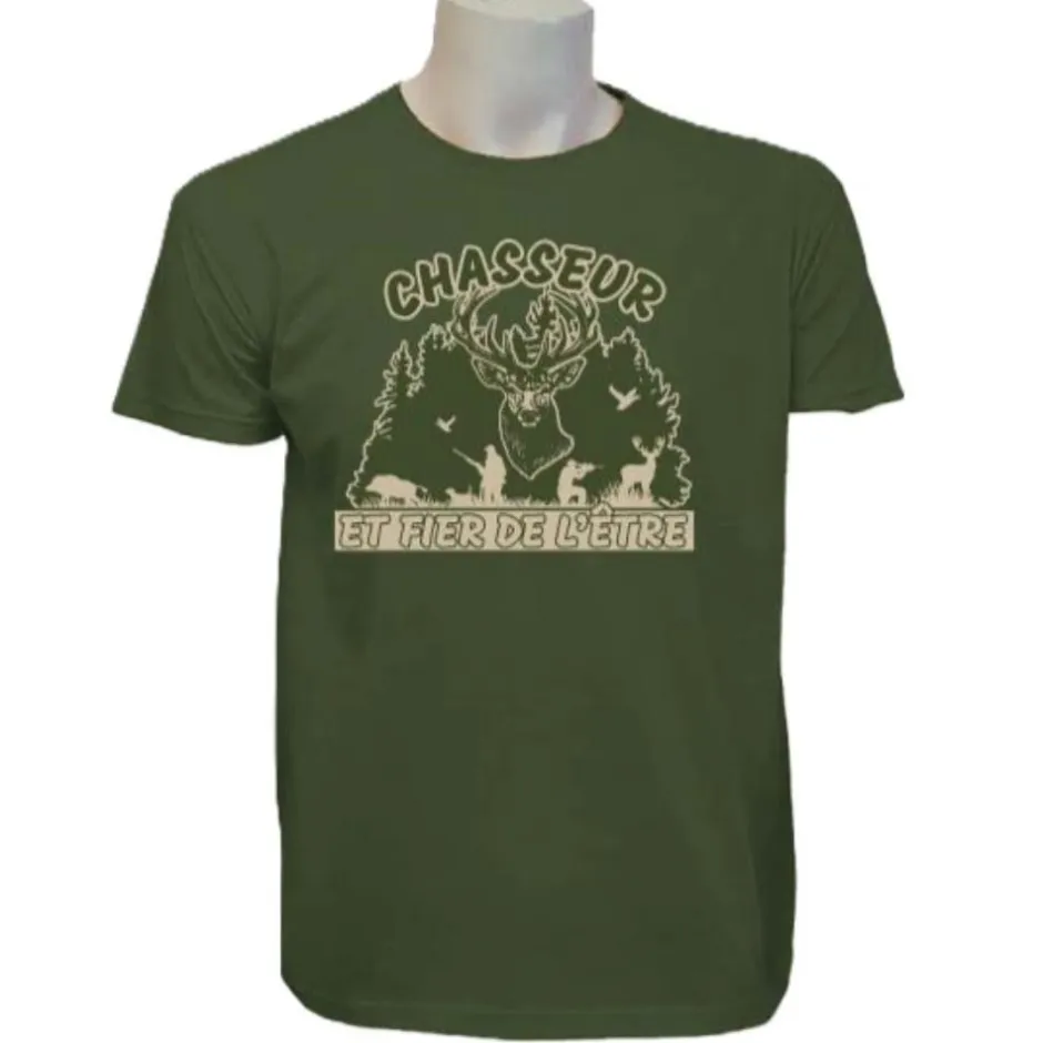 Homme BARTAVEL TEE SHIRT CHASSEUR FIER KAKI