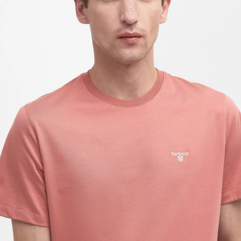 Homme BARBOUR TEE SHIRT ESSENTIAL SPORTS PINK