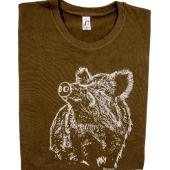 Homme BARTAVEL TEE SHIRT GRAND SANGLIER KAKI
