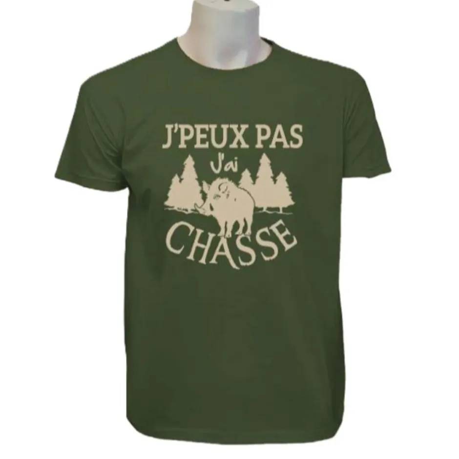 Homme BARTAVEL TEE SHIRT JPP CHASSE SANGLIER KAKI