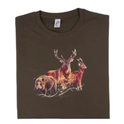 Homme BARTAVEL TEE SHIRT TRIO DE GIBIER KAKI