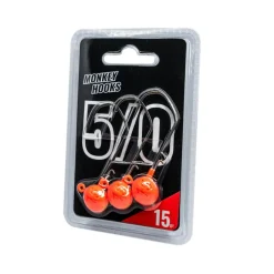 MONKEY LURES TETE PLOMBEE MONKEY HOOK ORANGE 5/0 X 3