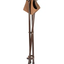 TERZEO CHASSEURS TREPIED PIED METAL ASSISE CUIR 60CM