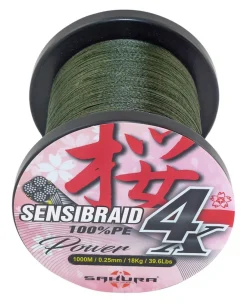 SAKURA TRESSE SENSIBRAID 4 VERTE 1000M 50/100