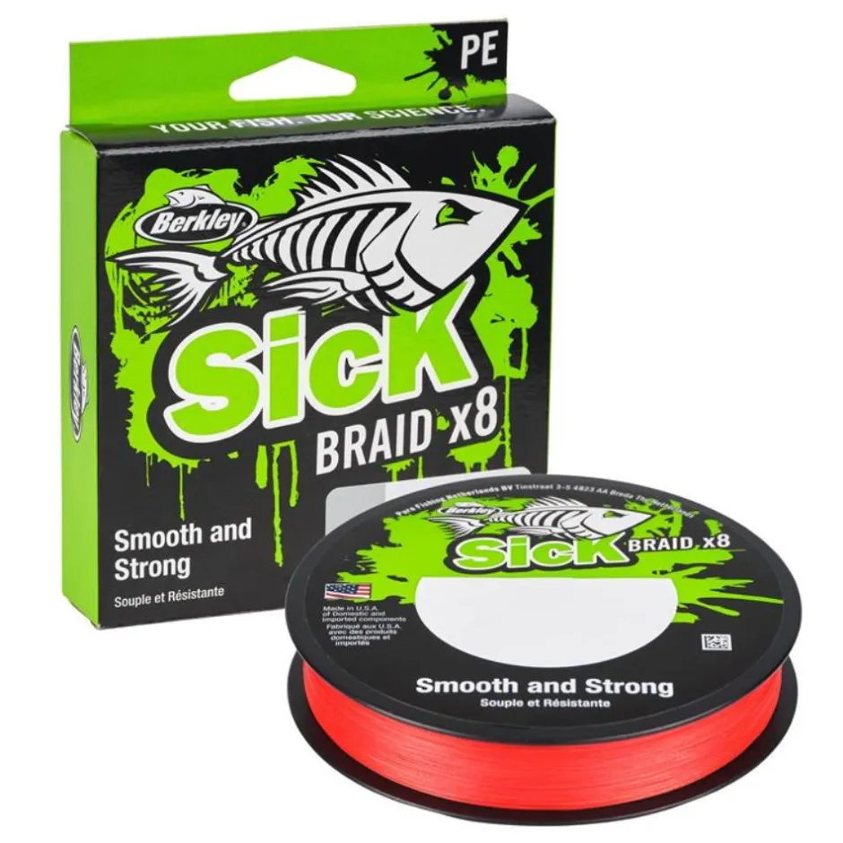 BERKLEY TRESSE SICK BRAID ROUGE 150M