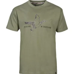 Homme PERCUSSION T-SHIRT HOMME PASSION MIGRATEUR KAKI