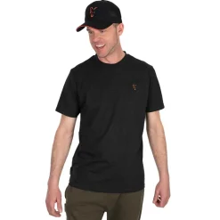 FOX T-SHIRT NOIR ORANGE