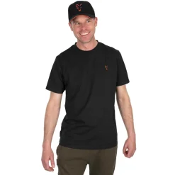FOX T-SHIRT NOIR ORANGE