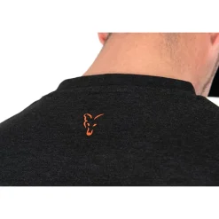FOX T-SHIRT NOIR ORANGE