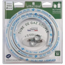 LE PRATIQUE TUBE SOUPLE PR RECHAUD 6X12 1M50