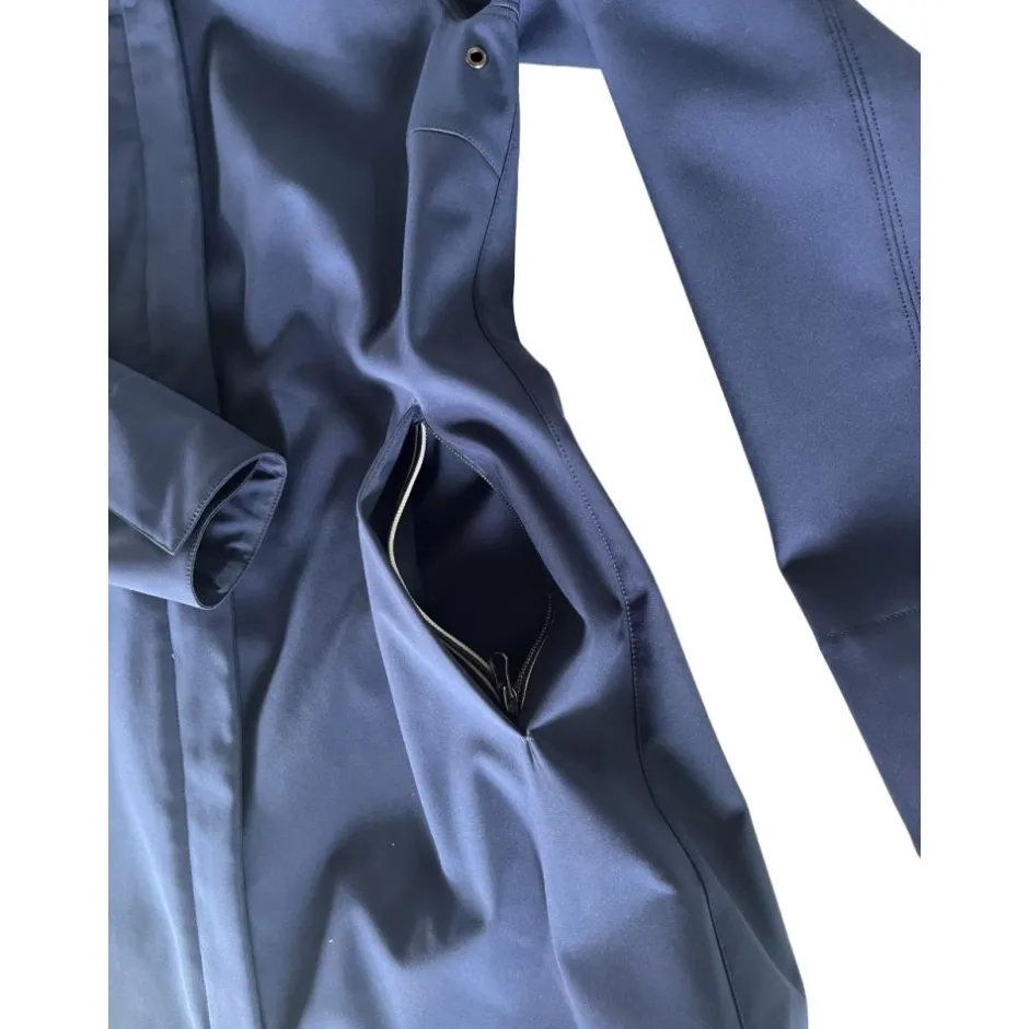 Femme TERZEO CAVALIERS VESTE IMPERMEABLE MI-LONGUE ANNE SO BLEU