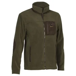 Homme PERCUSSION VESTE POLAIRE BRODE KAKI SANGLIER