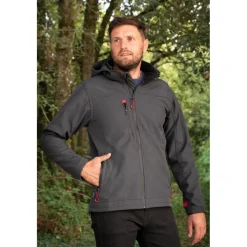 Homme LMA VESTE SOFTSHELL TREILLIS GRISE