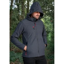 Homme LMA VESTE SOFTSHELL TREILLIS GRISE